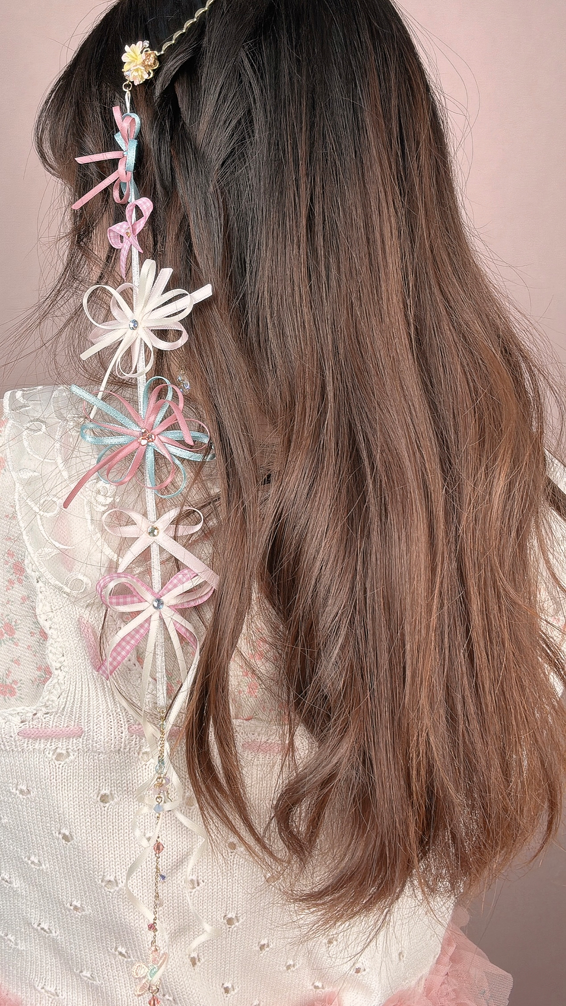 11093 Undersea Garden Ribbon Bobby Pin /Set