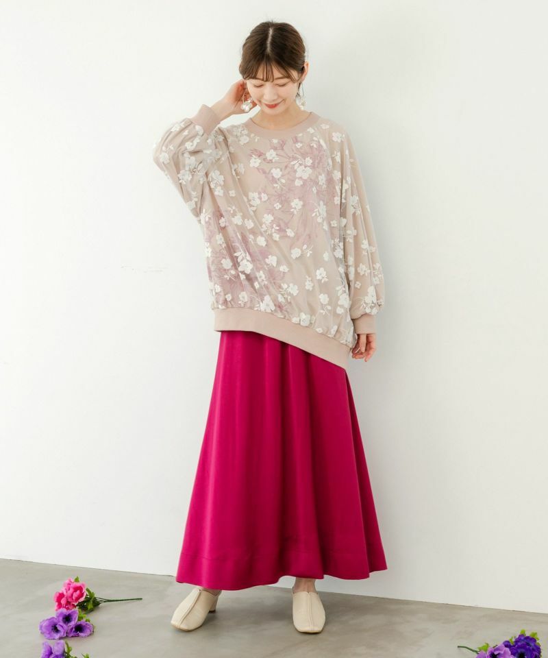 預購 - Scolar花朵和蝴蝶雙面長裙