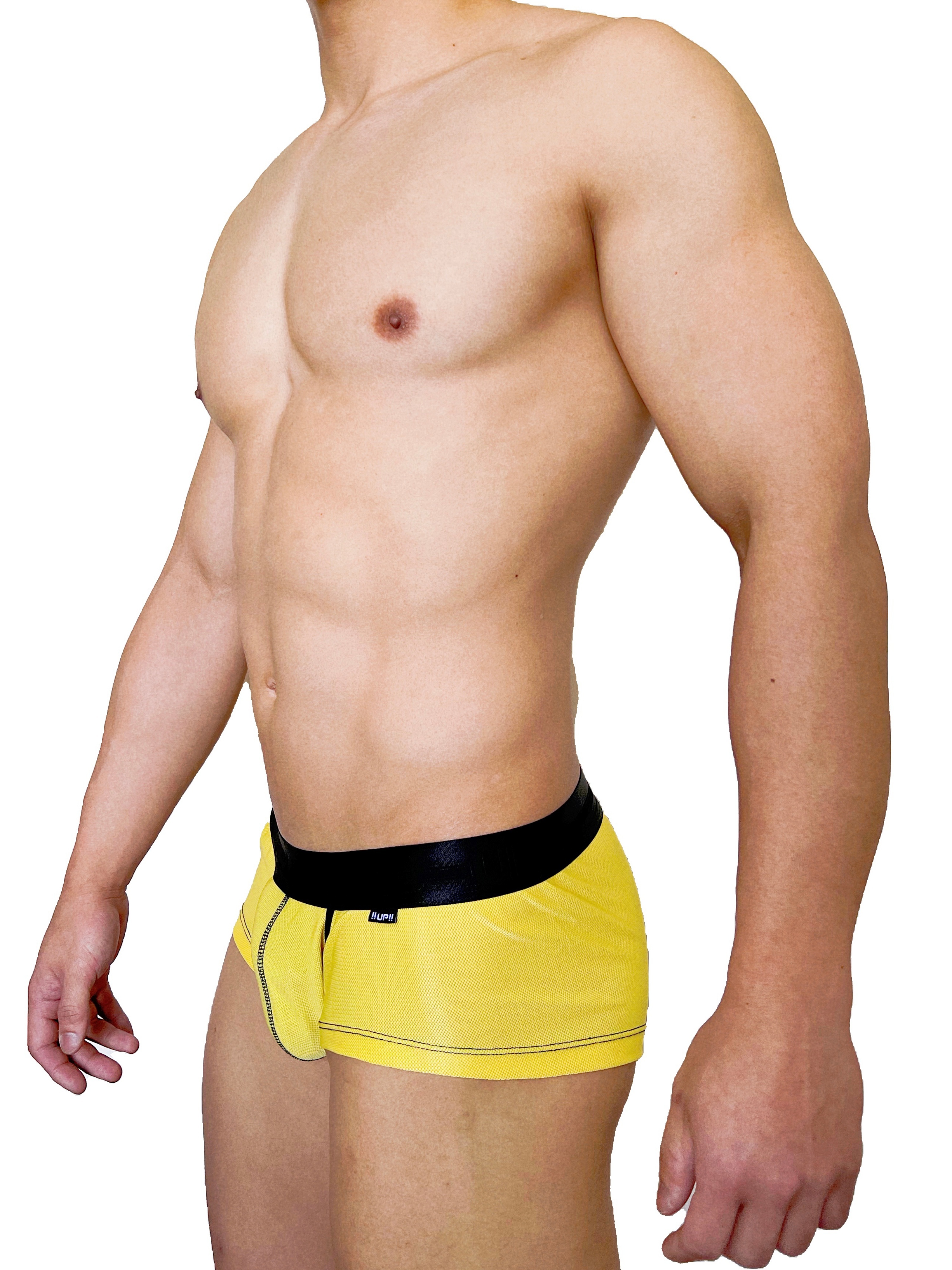 極細運動纖維 低腰四角內褲 鮮黃