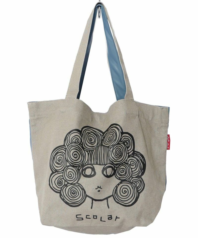 預購 - Scolar合成皮革 x 帆布Scolar-chan 手提包