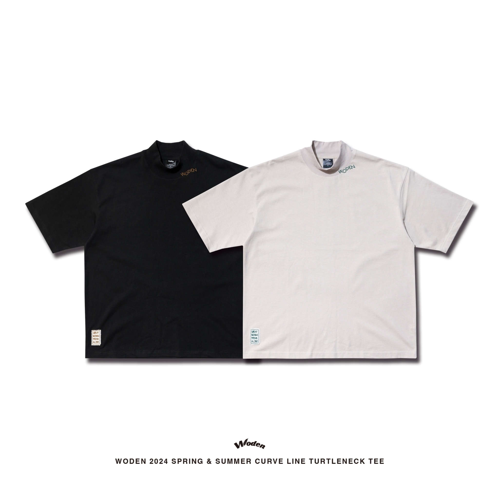 WODEN 2024 Spring & Summer 067 Curve Line Turtleneck Tee