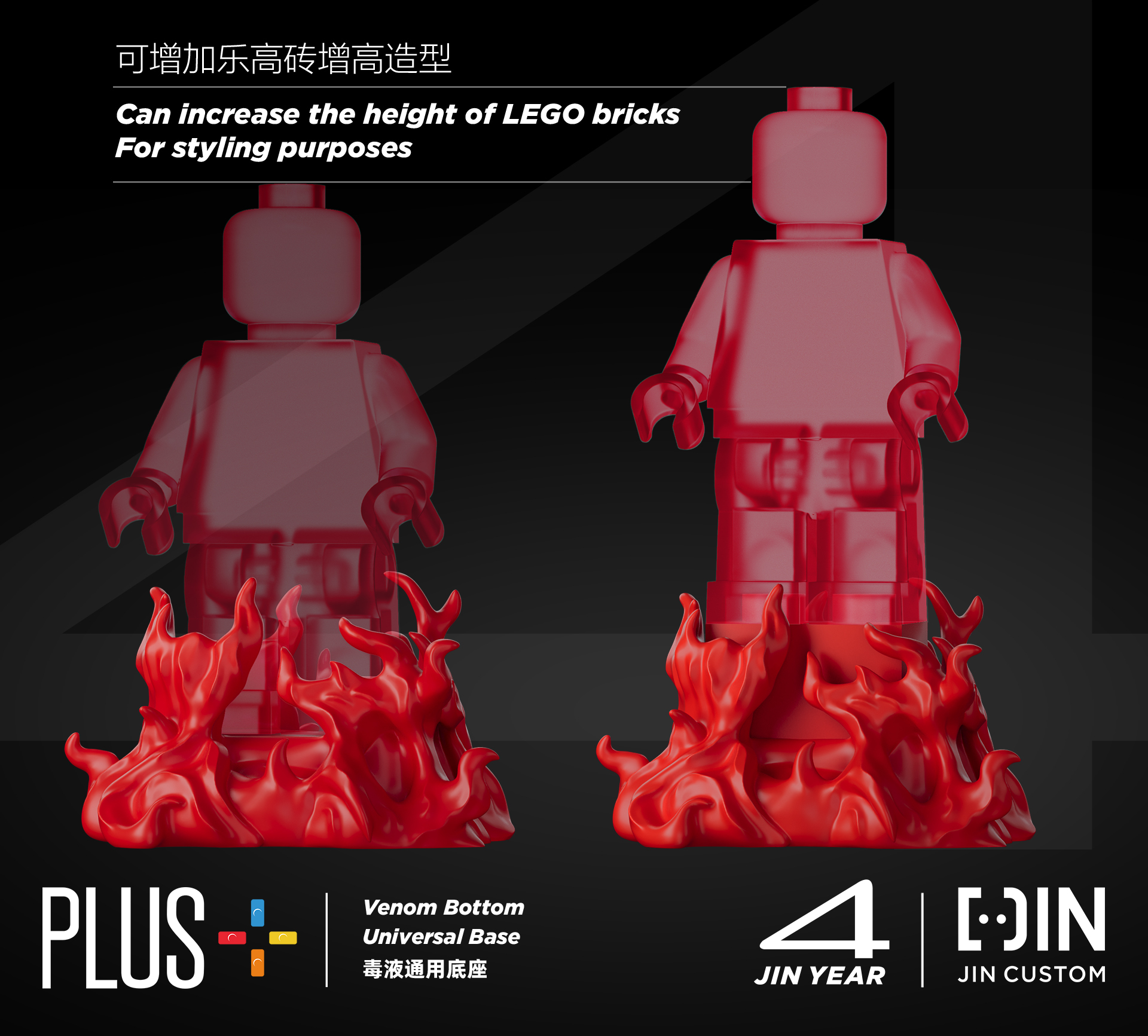 [JIN Custom] [Preorder] Venom Bottom Universal Base [Parts]