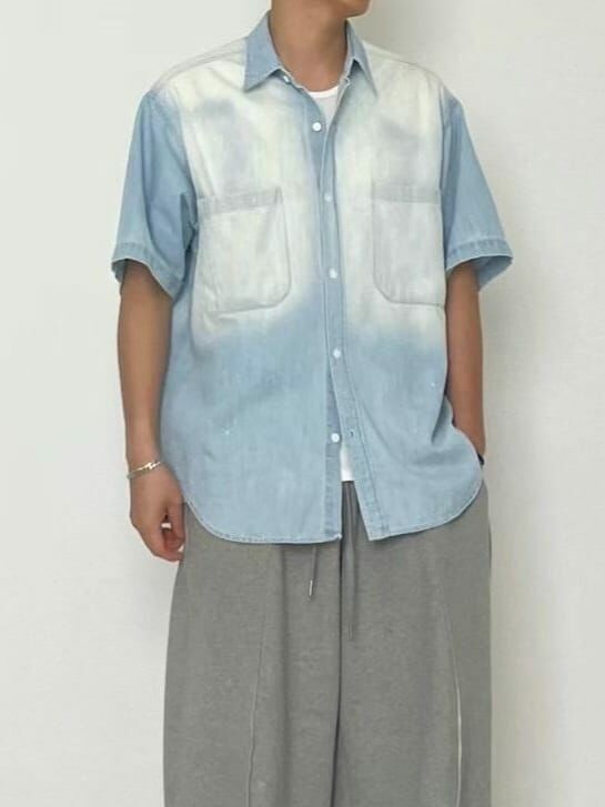 OverSize淨色/拼色短袖恤衫 SLOWER-006S