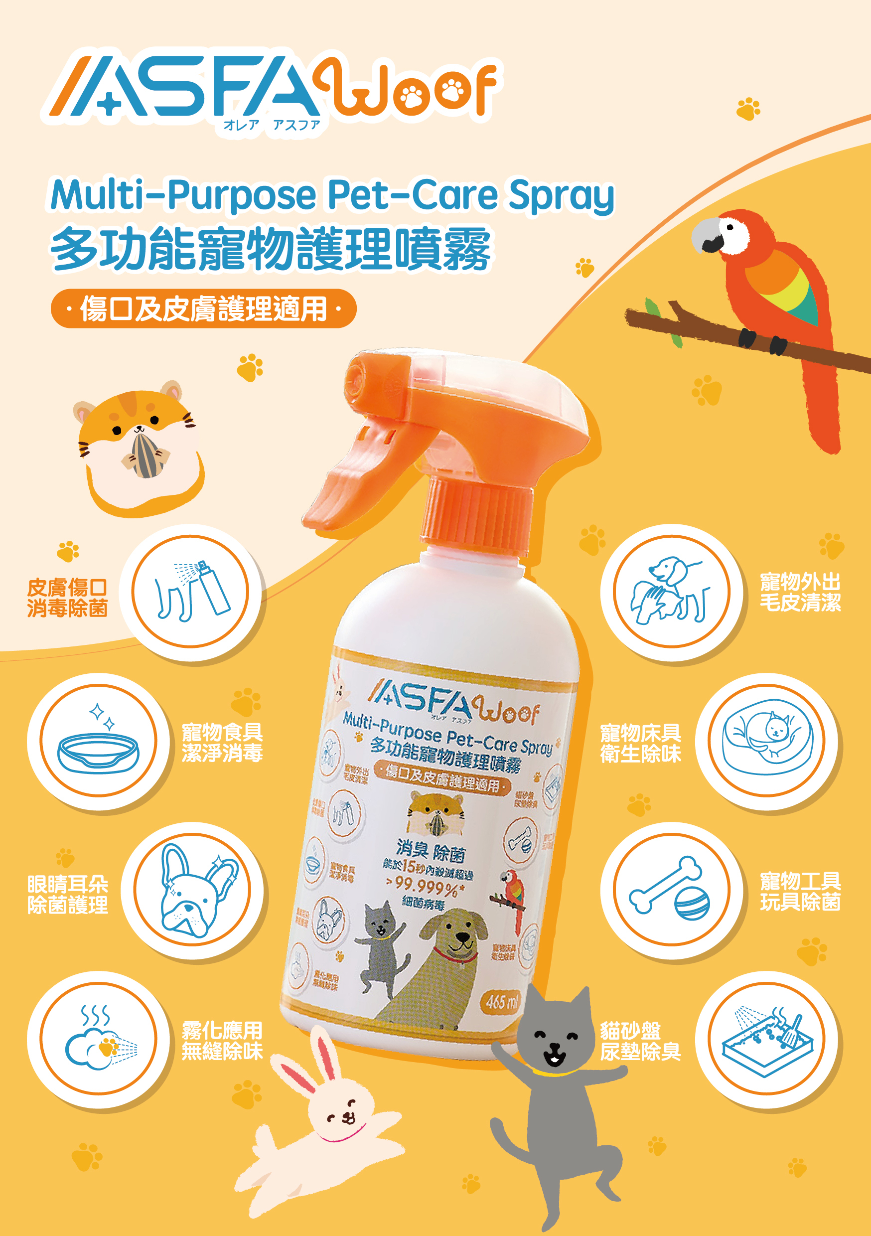 ASFAWoof Multi-Purpose Pet-Care Spray