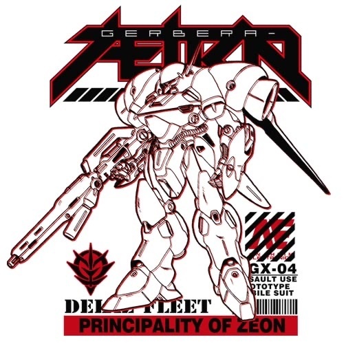 Cospa 0519 ガーベラ・テトラ Tシャツ [機動戦士ガンダム0083] WHITE