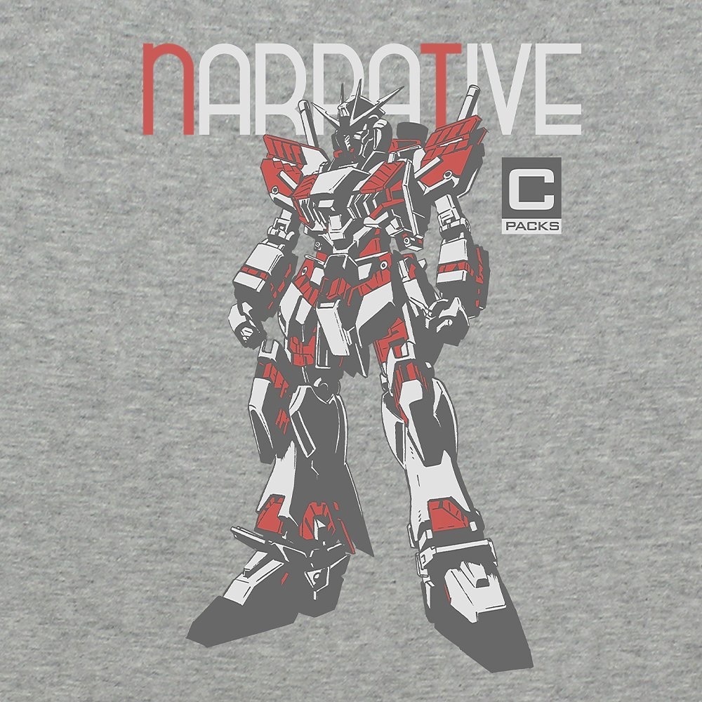 Cospa 0819 ナラティブガンダム C装備 Tシャツ [機動戦士ガンダムNT] MIX GRAY
