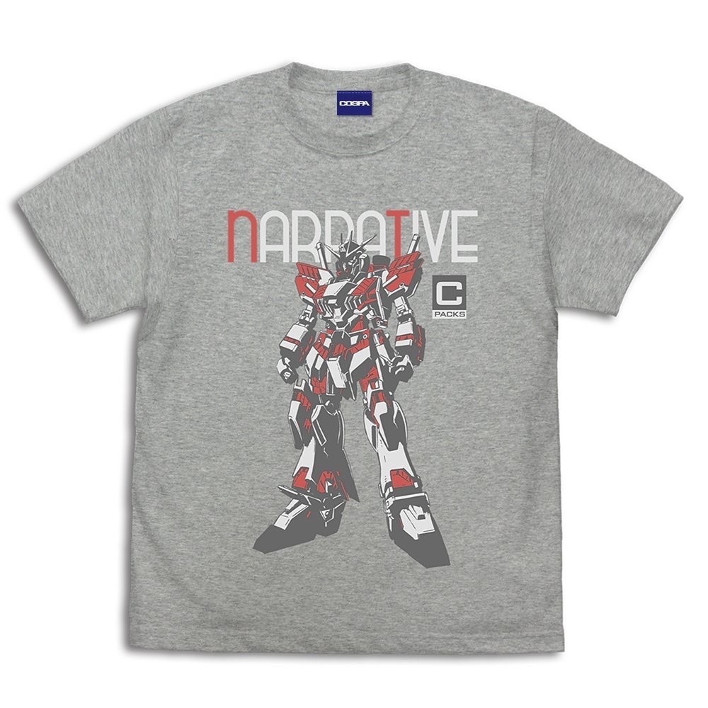 Cospa 0819 ナラティブガンダム C装備 Tシャツ [機動戦士ガンダムNT] MIX GRAY