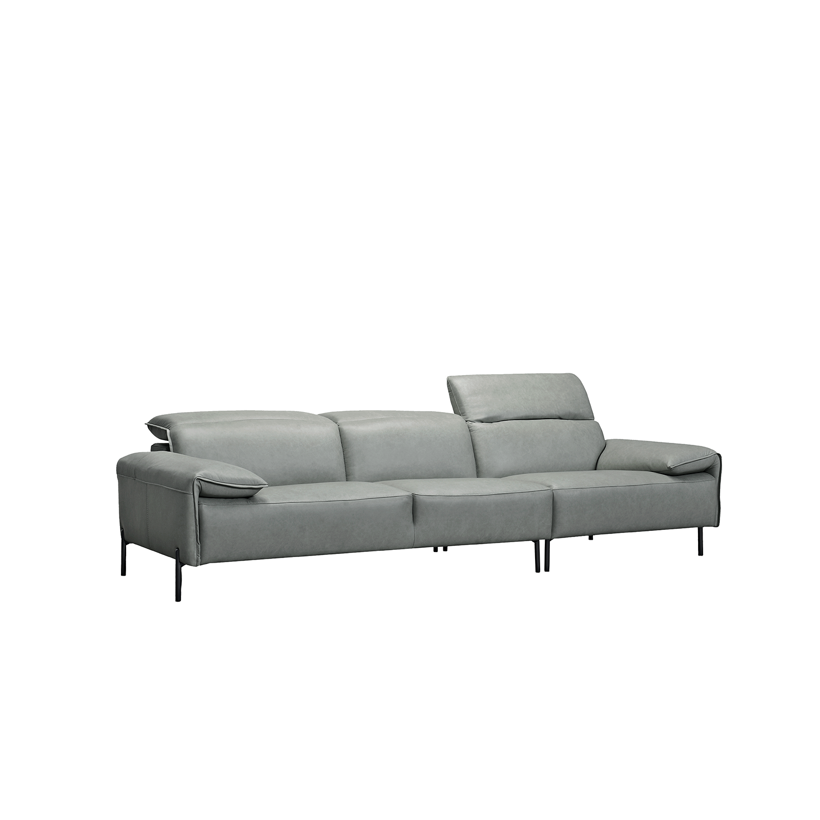 Jada 全牛皮沙發 - 霧灰色〔SFV3562〕