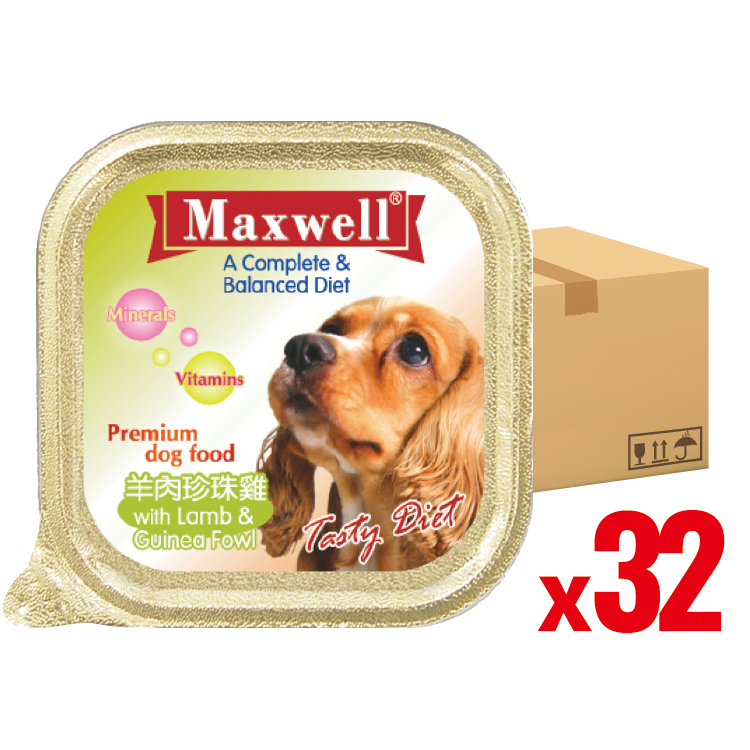 【 32盒組合價 】Maxwell⎜羊肉珍珠雞狗餐盒 100g (MX-10003)