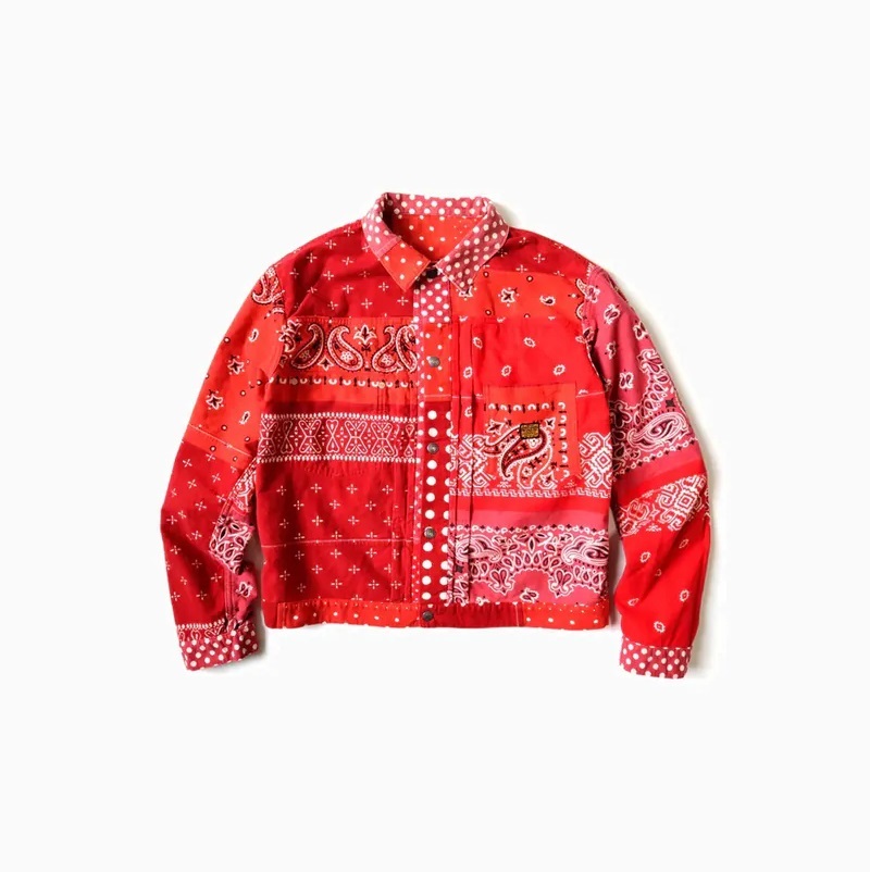 RE-STOCK: KAPITAL FLANNEL POLKA DOT x BANDANA REVERSIBLE 1ST JACKET - RED PRE ORDER ITEM (預訂中)
