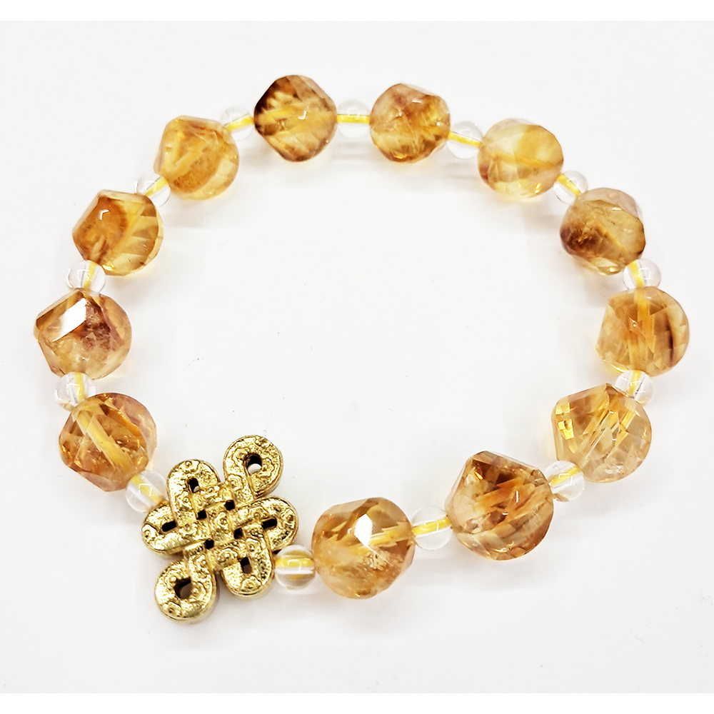 金吉祥&黃晶{旋轉}手珠10mm【十方】153512