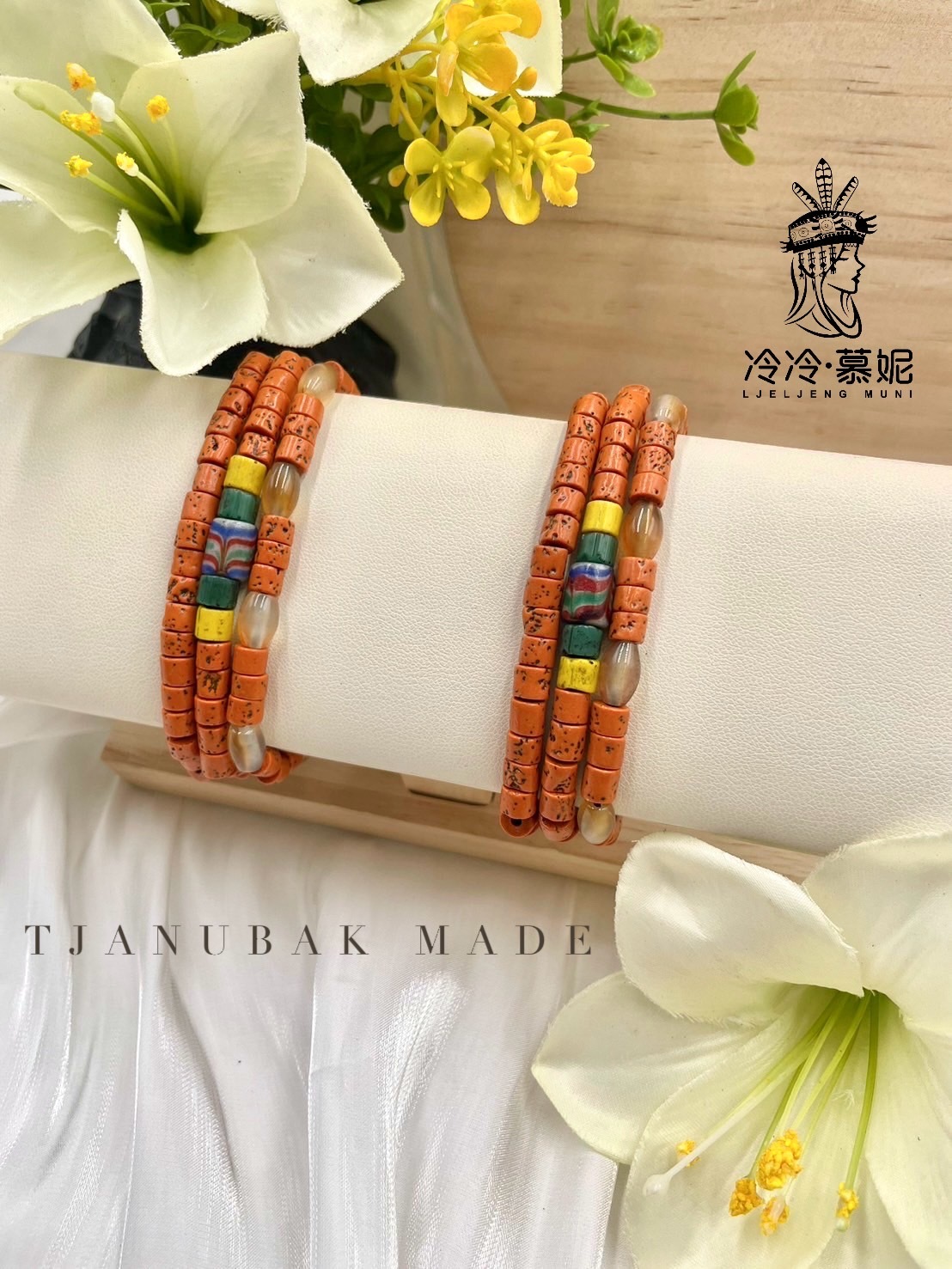 W-No.88傳統花珠三排手鍊16cm