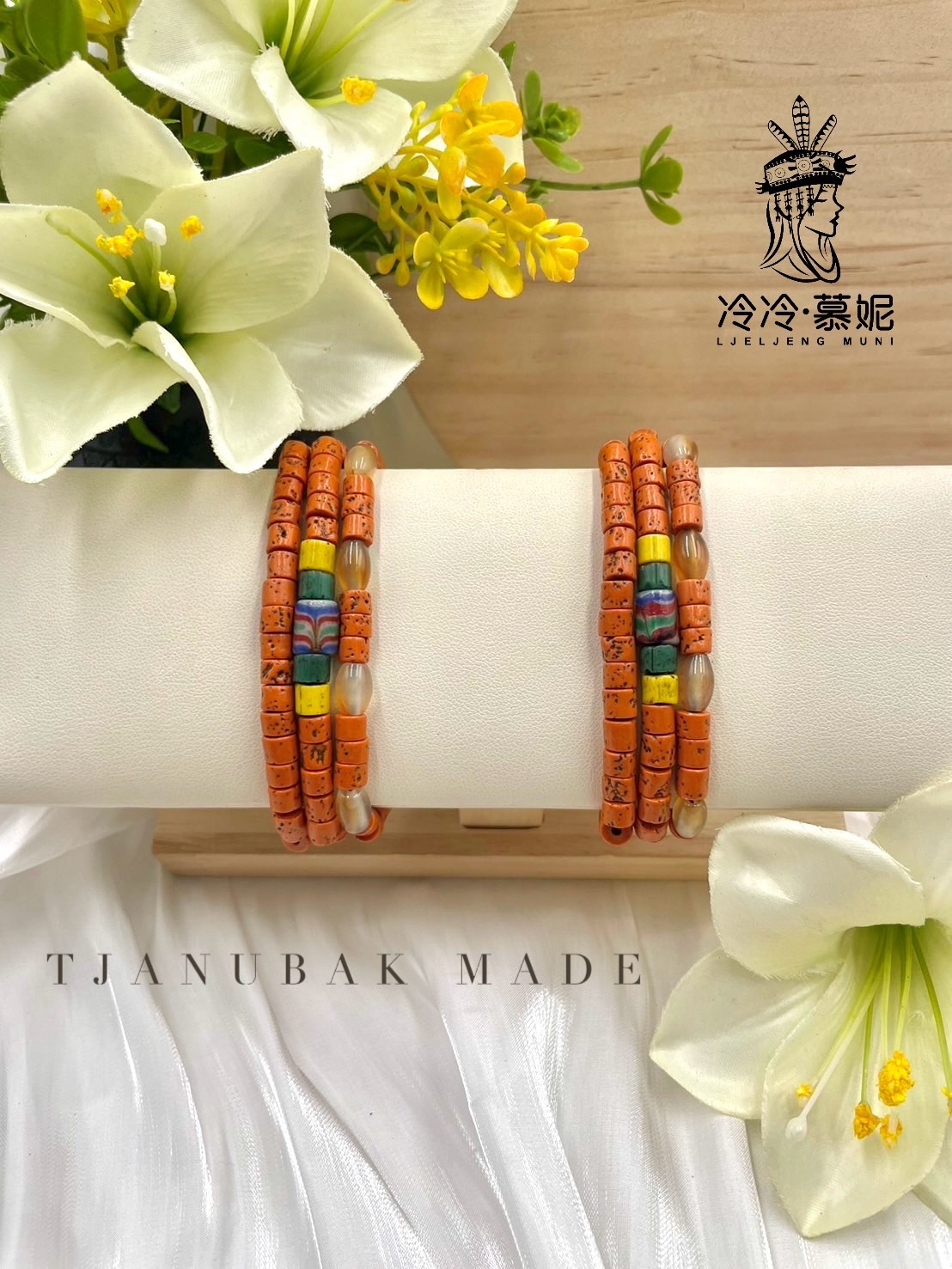 W-No.88傳統花珠三排手鍊16cm