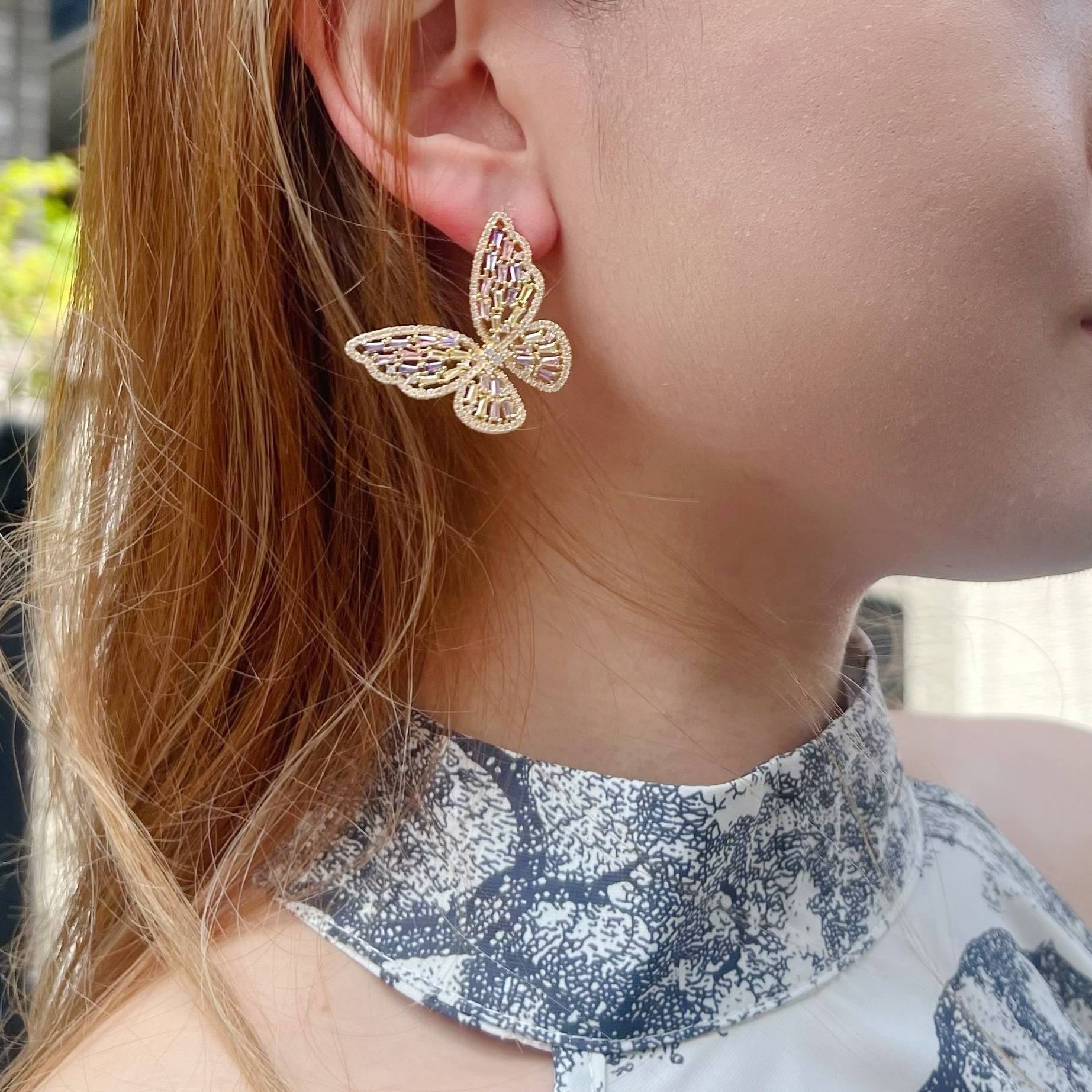 PYA0807 BLING BLING MY LITTLE BUTTERFLY EAR RING