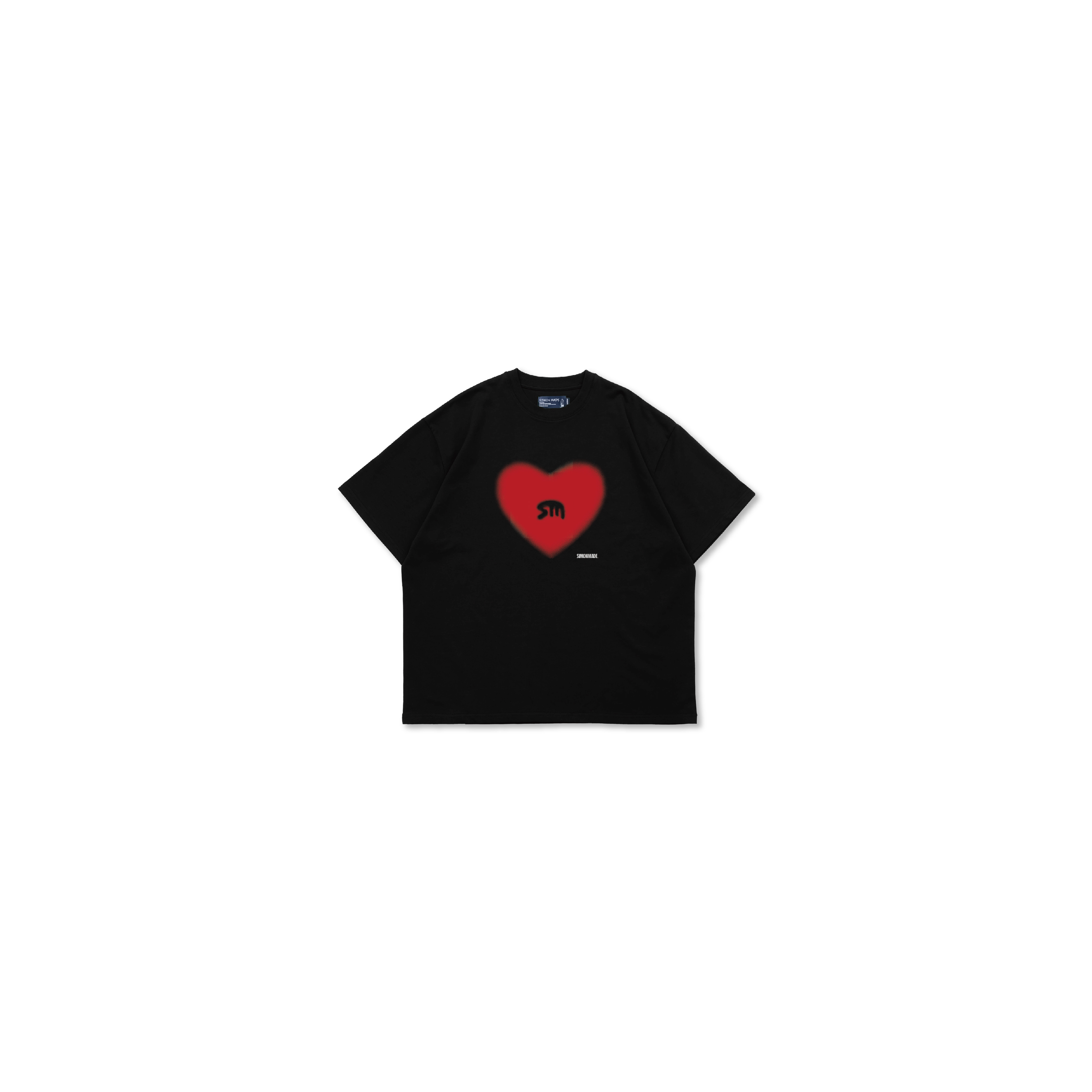 SIMON MADE TS-24386 男款 噴漆 愛心 情侶 短T 短袖