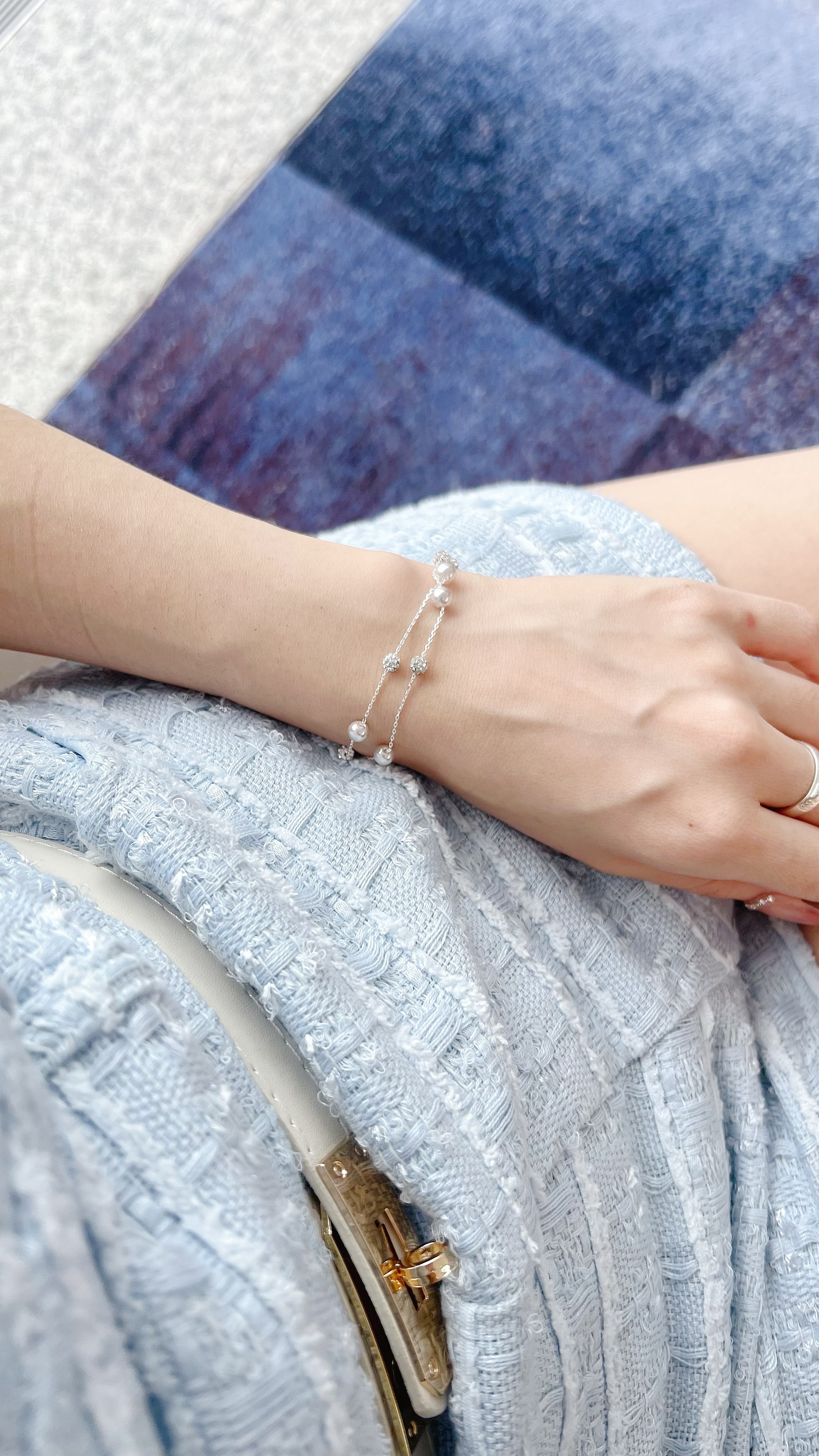 PYA0812 BLING BLING PINK PEARL BRACELET