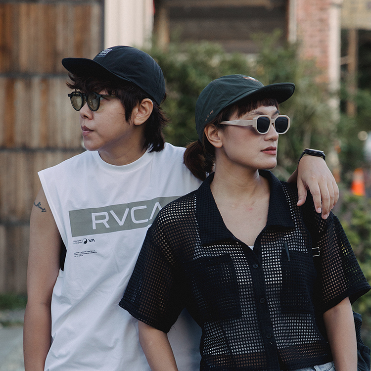 《海色的線條》防潑水軟簷帽