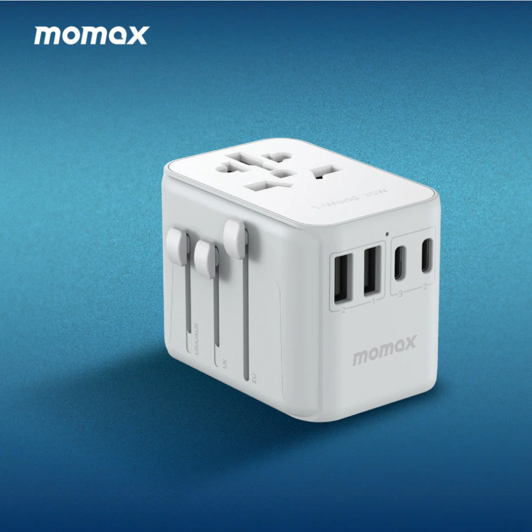MOMAX 1-World USB PD35W 5 USB 旅行充電插座 UA9 [黑/白]