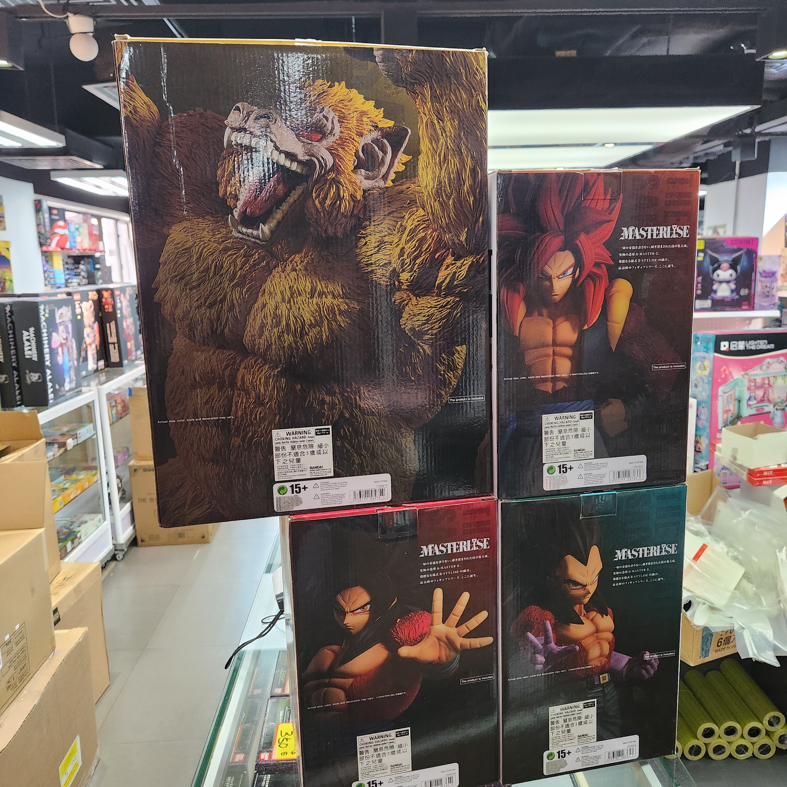 （開盒品） BANDAI 一番賞 DRAGONBALL GT 龍珠 GT 超級賽亞人4 悟空 比達 格比達 龍珠黃金大猿悟空（四盒一SET）