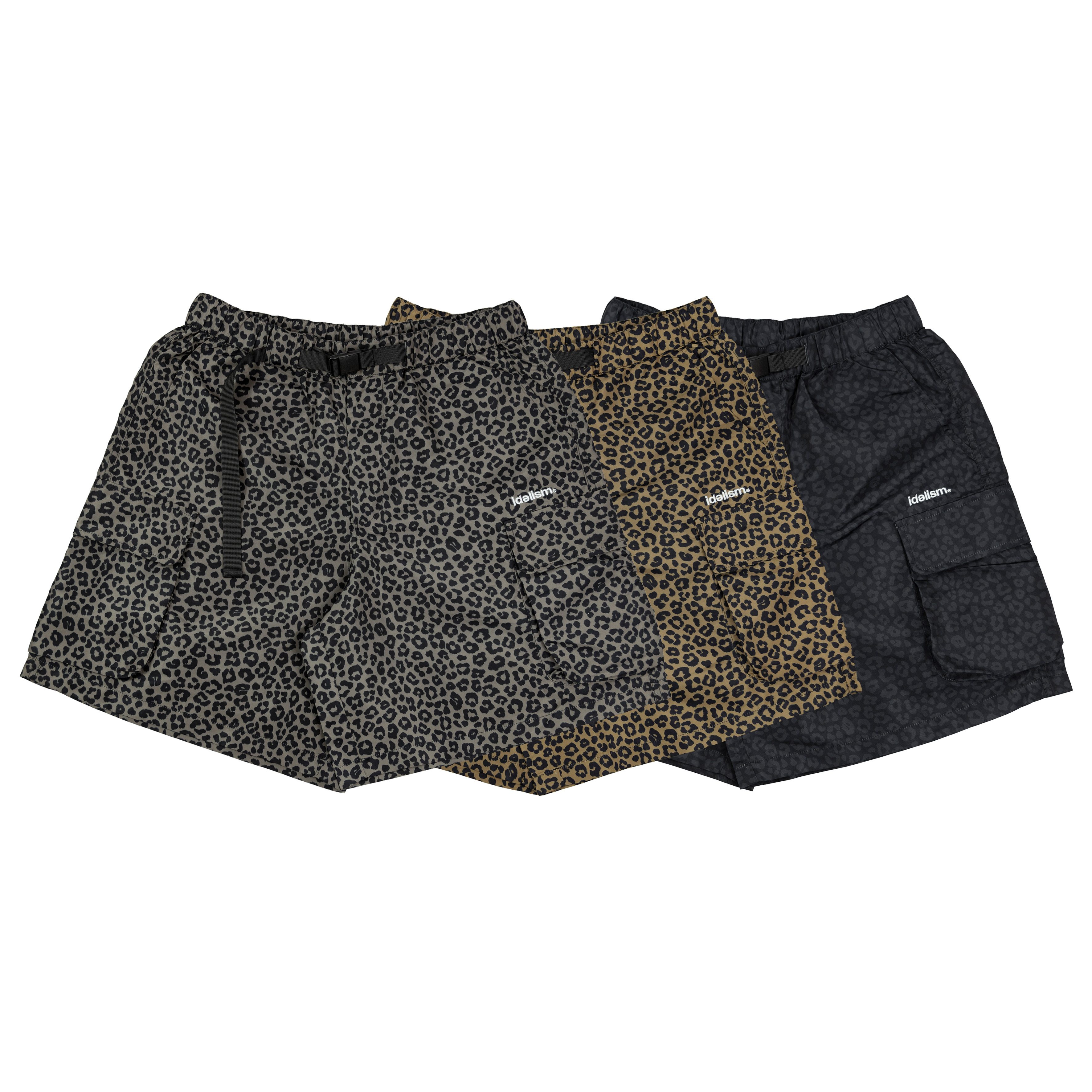 IDEALISM IDE Leopard Cargo-S 豹紋 口袋 尼龍 短褲 三色