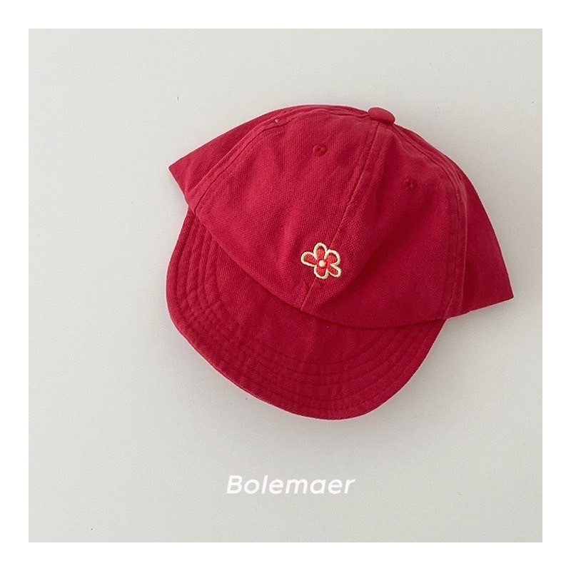 小花朵刺繡軟沿帽