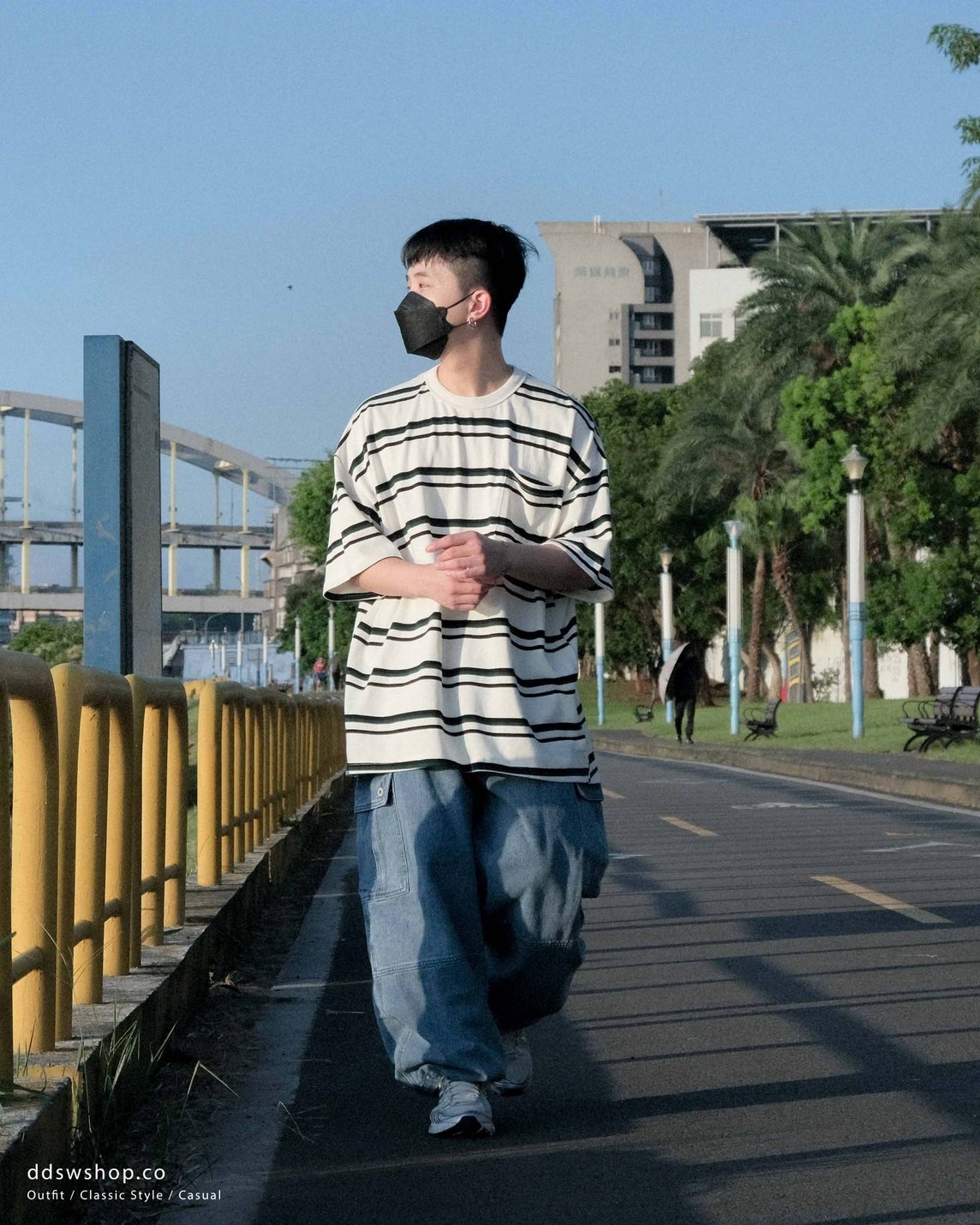 "現貨" ANST 側口袋牛仔水洗寬褲 ST.40