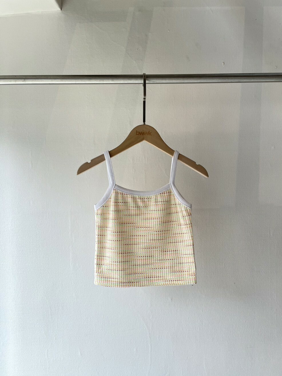 橘 小清新彩織背心