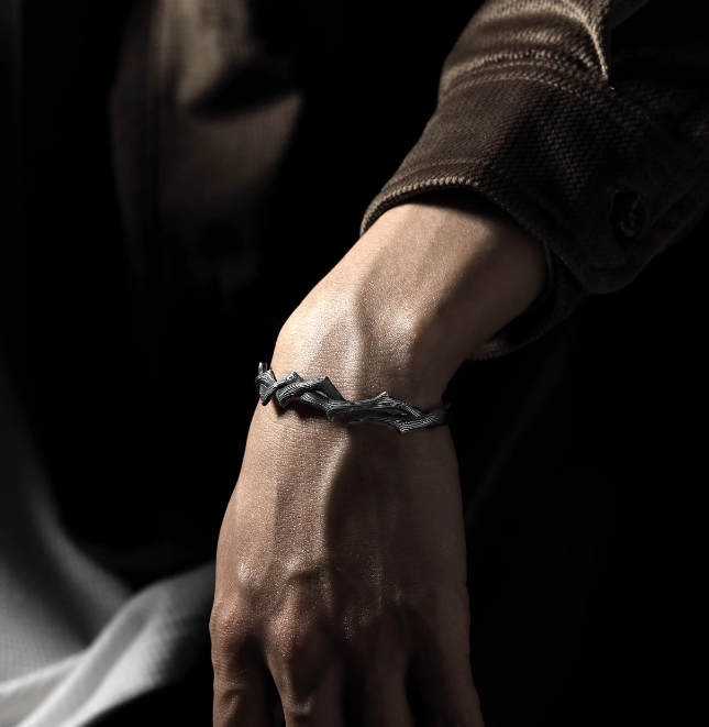 【ACBF5】荊棘交錯編織開口設計手環