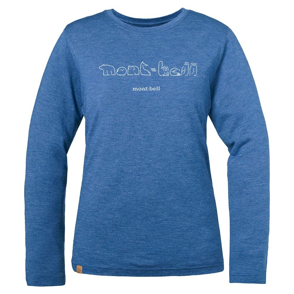 montbell: 美利奴羊毛 Merino Wool Plus Light Long Sleeve T Women's Northern Animal Log