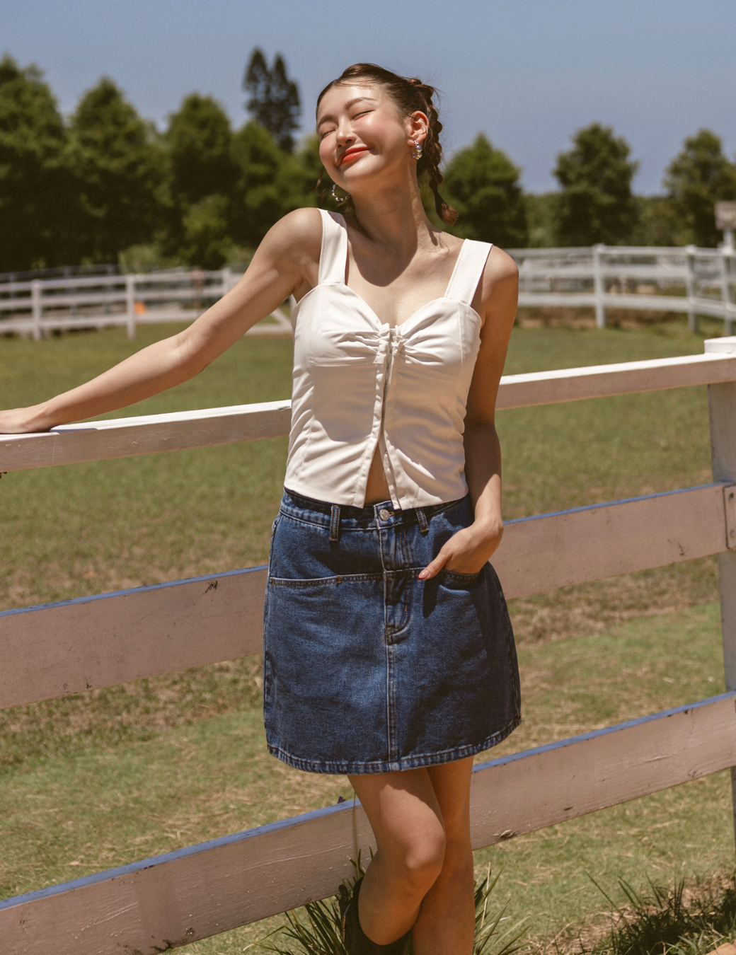 前抓皺設計馬甲背心（3尺寸）