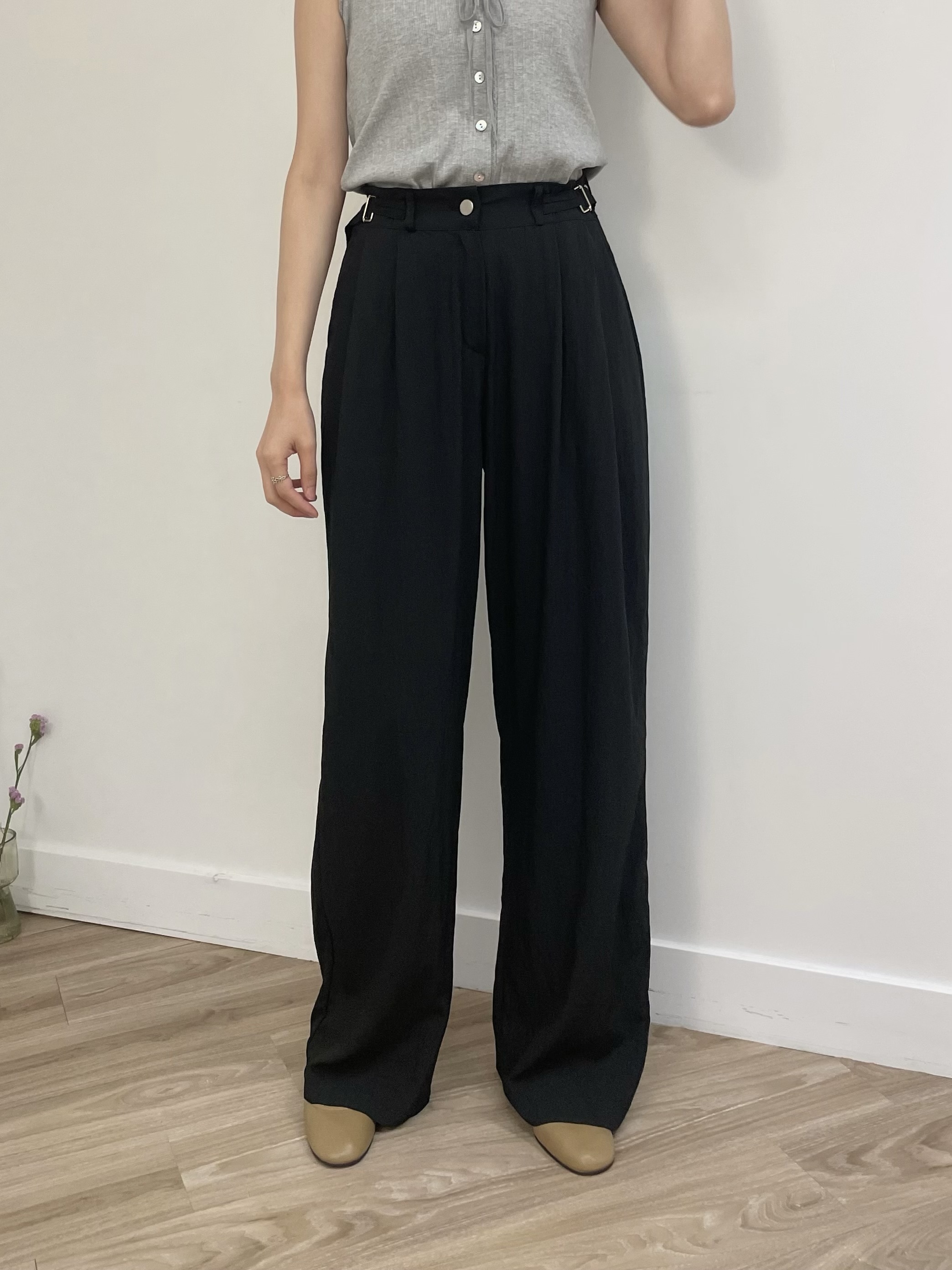 小細節，夏日側扣涼爽長褲 (2色)