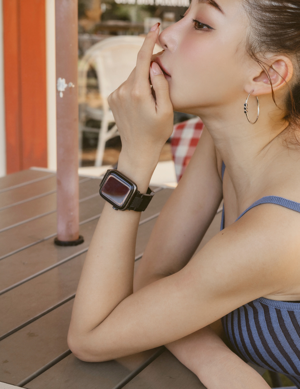 Apple Watch 硬漢粗獷霧面錶帶（黑色）