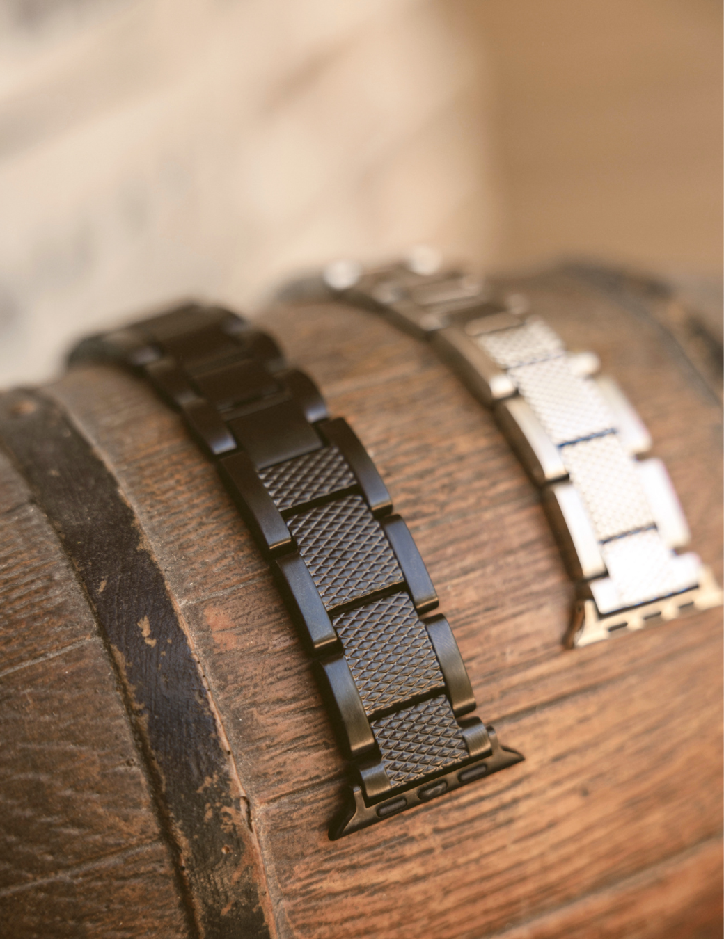 Apple Watch 硬漢粗獷霧面錶帶（黑色）