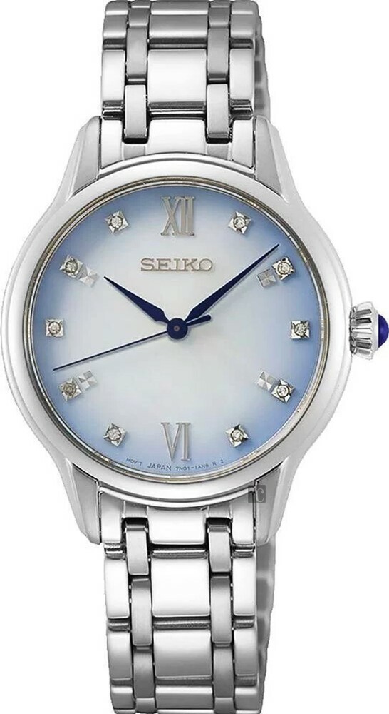 萬年鐘錶 - SEIKO   精工 140周年 晶鑽經典石英女錶   SRZ539P1 / 7N01-0KV0S 錶徑 29.5MM