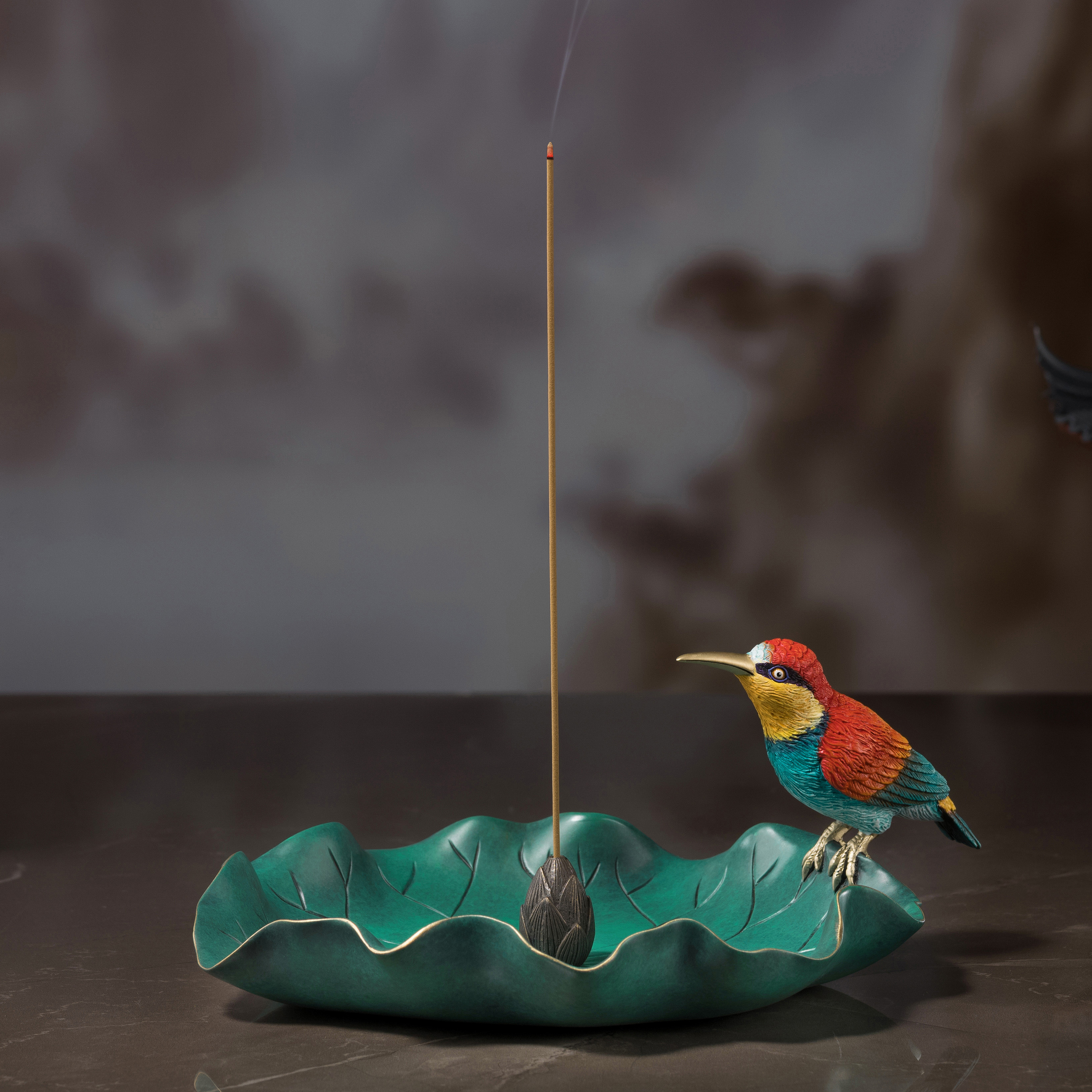 荷花翠鳥(香插)