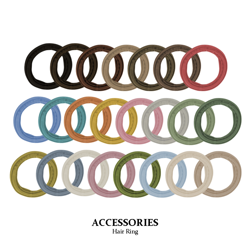 直條紋毛巾髮圈