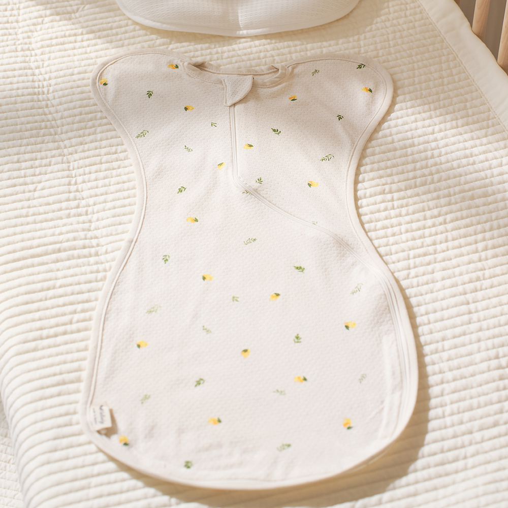 lolbaby 韓國 蝶型包巾baby swaddle 0-5m免脫換尿布-S號｜空氣衣款｜活力萊姆