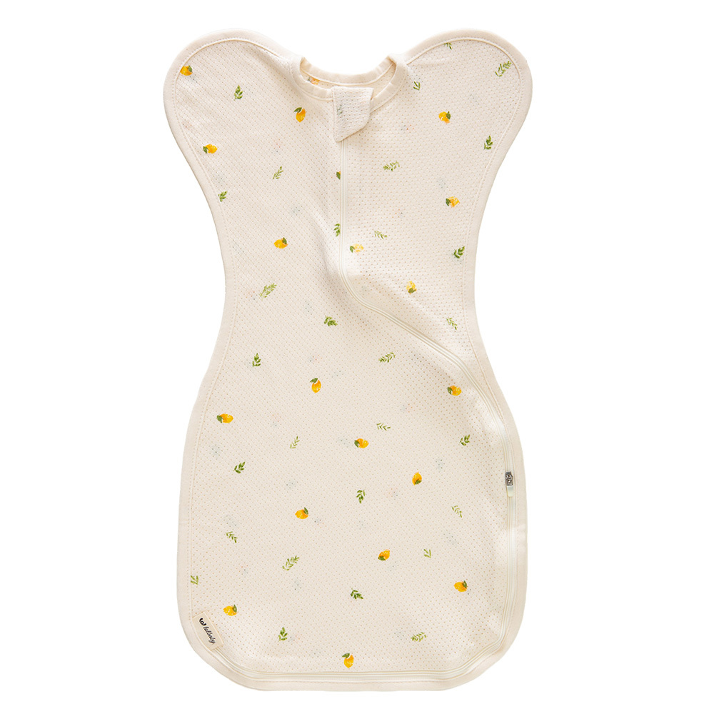 lolbaby 韓國 蝶型包巾baby swaddle 3-7m免脫換尿布-M號｜空氣衣款｜活力萊姆