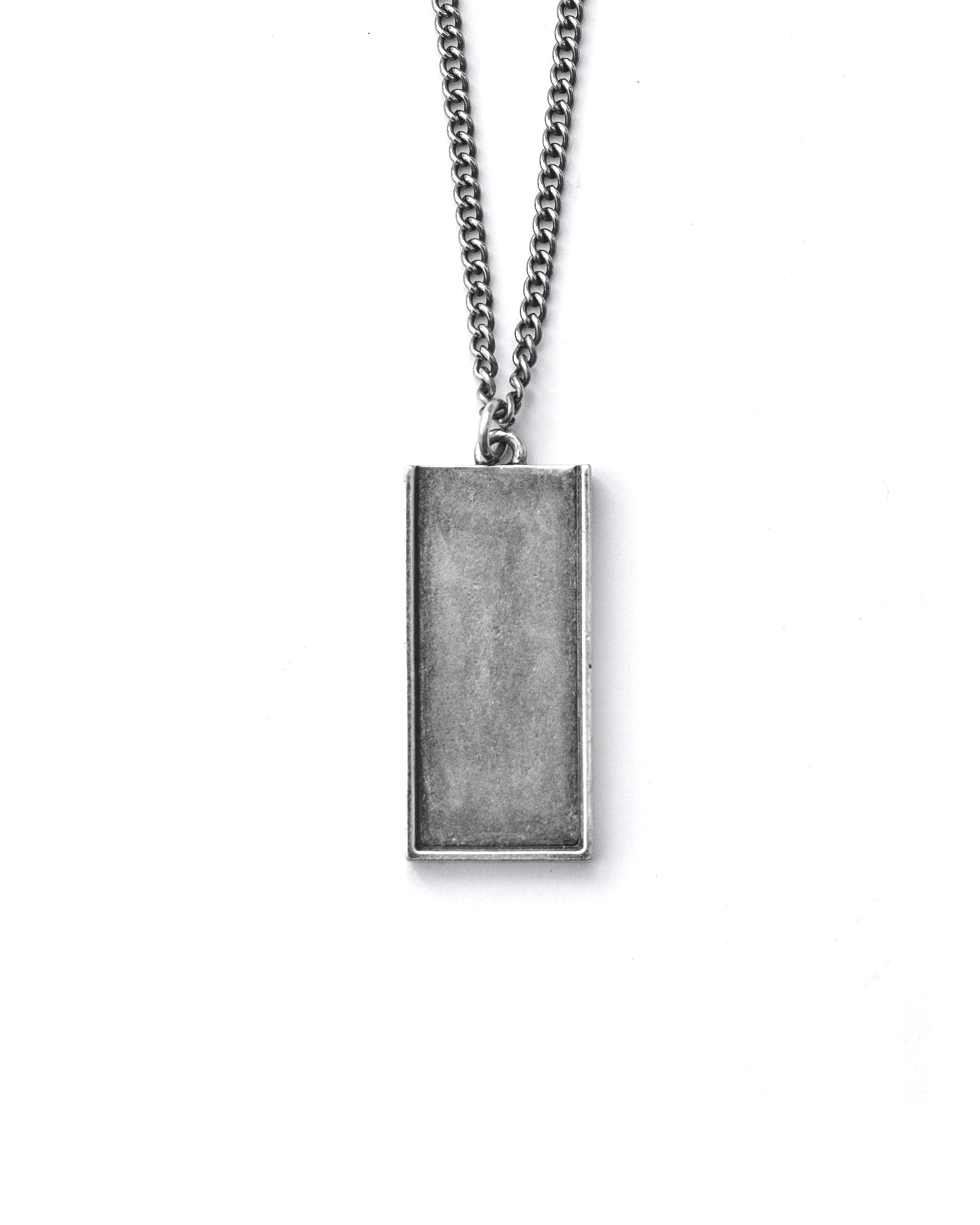 RECOVERY 缺口平面項鍊 (古銀)