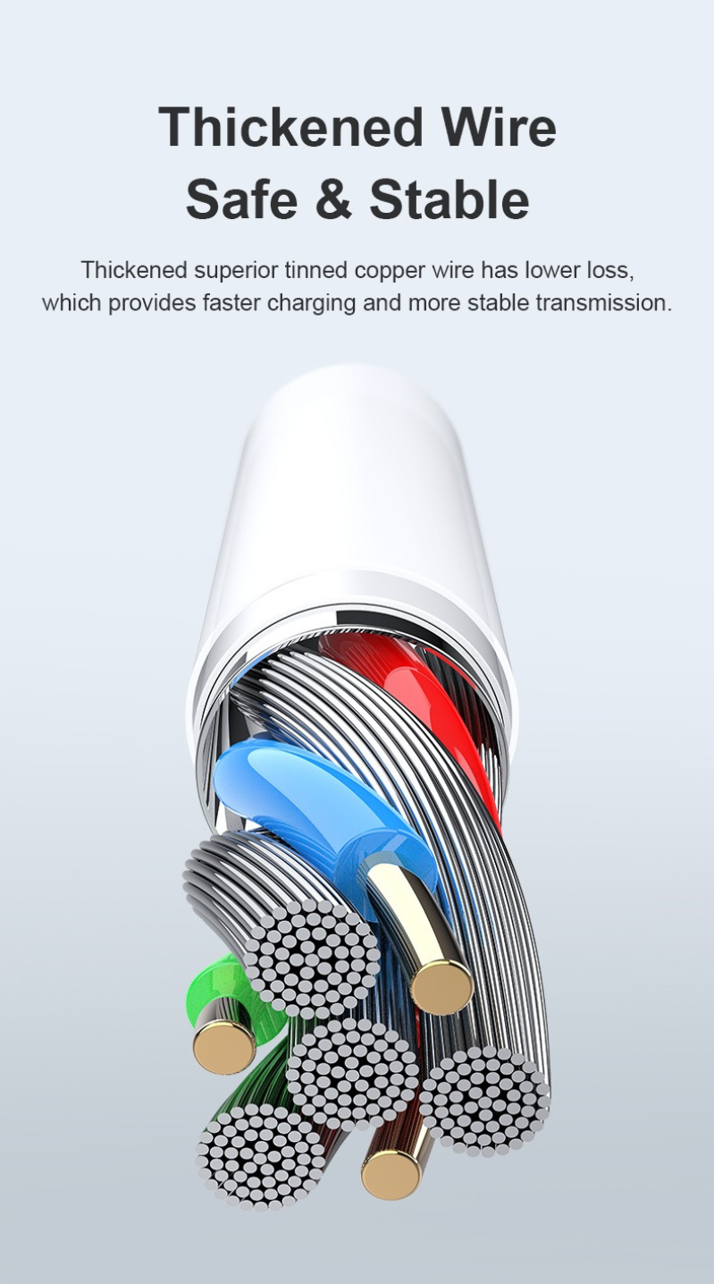 Rock 磁吸硅膠耐用充電線  iPhone Lightning l Type-c