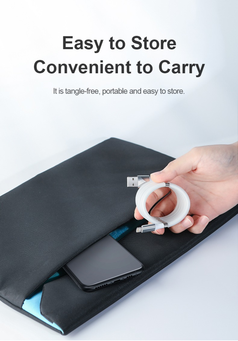 Rock 磁吸硅膠耐用充電線  iPhone Lightning l Type-c