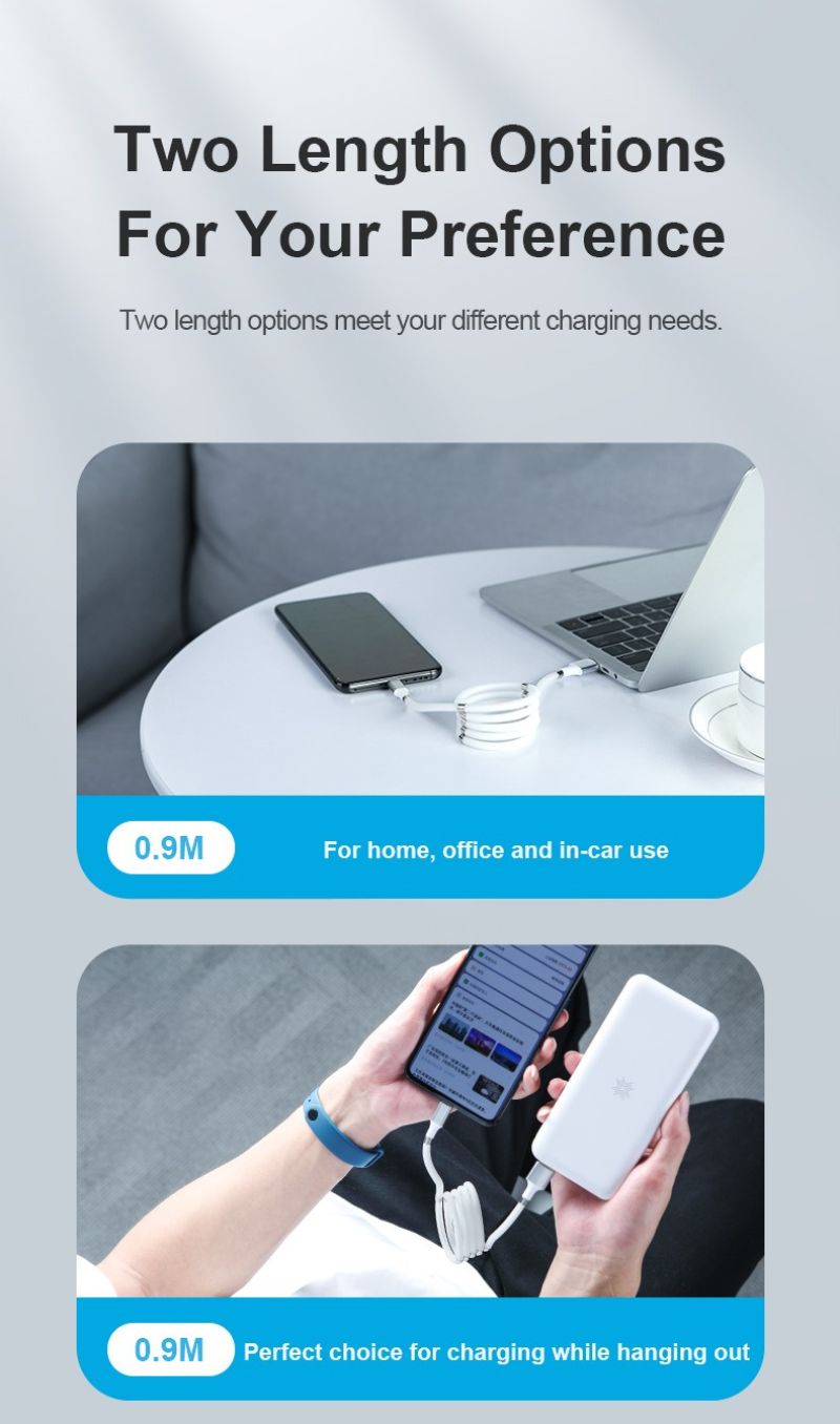 Rock 磁吸硅膠耐用充電線  iPhone Lightning l Type-c