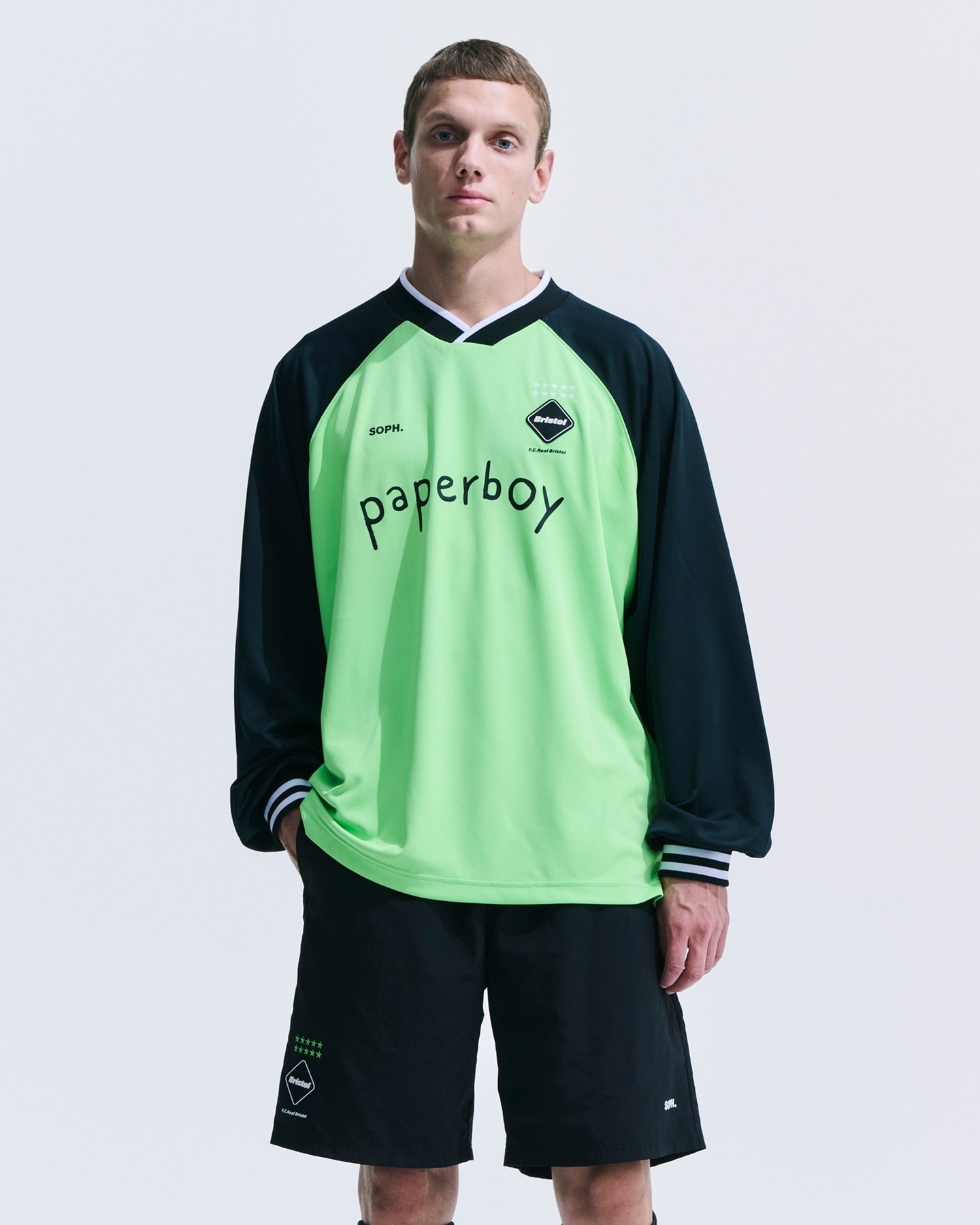 F.C.Real Bristolpaperboy L/S OVERSIZED GAME SHIRT