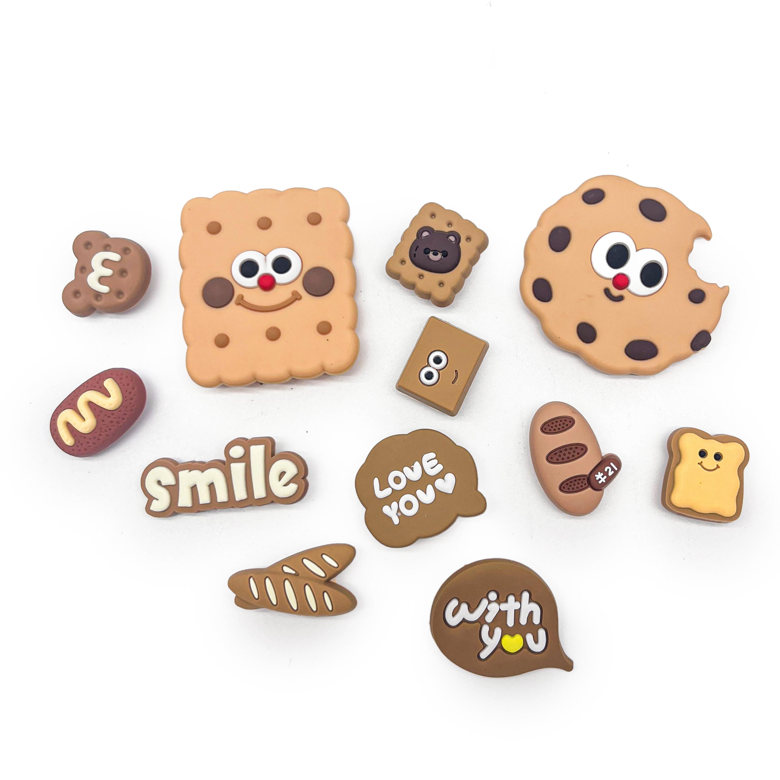 【洞洞鞋扣】餅乾 麵包 卡其色系列-12