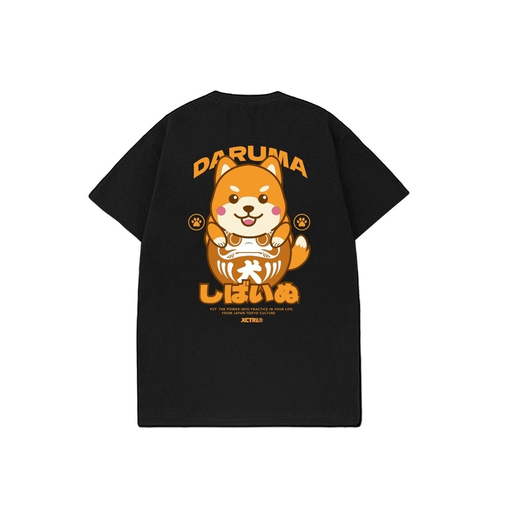 XCTRL 柴犬達摩短T-黑