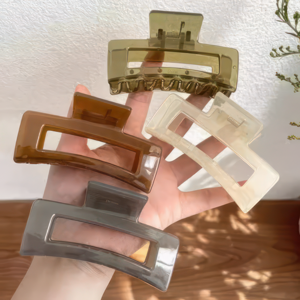 [2 FOR RM10] Elegant Minimalist Large Rectangular Hair Claw