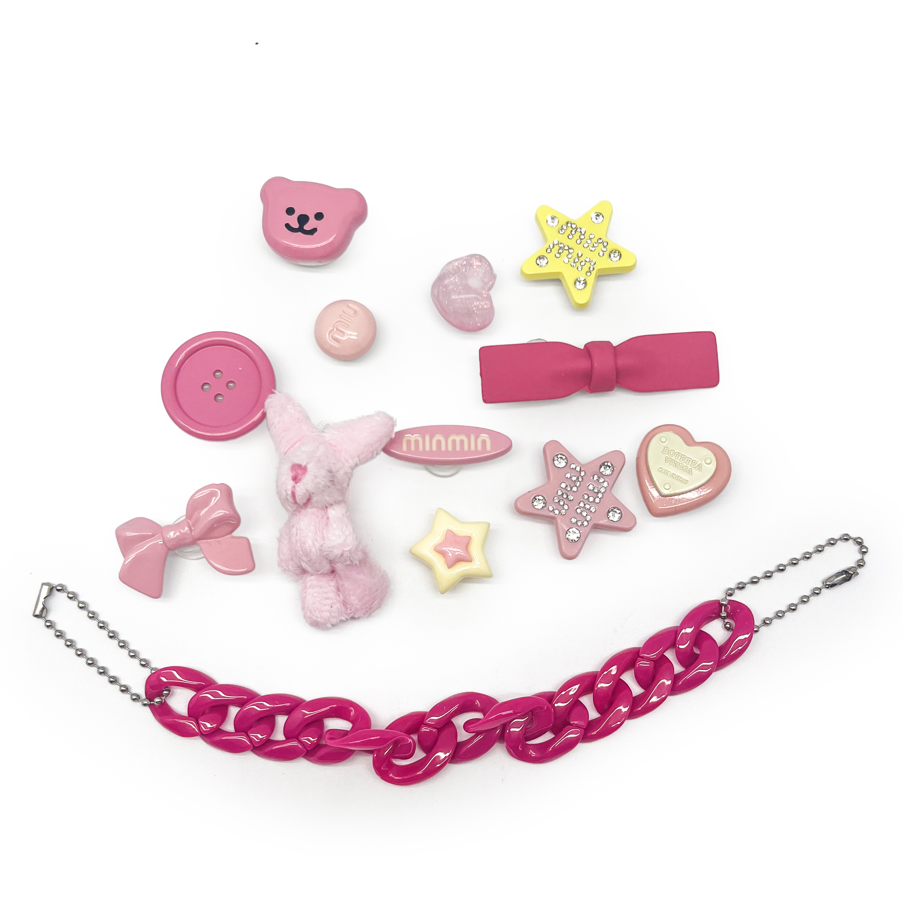 【洞洞鞋扣】兔兔粉紅玩具 -13