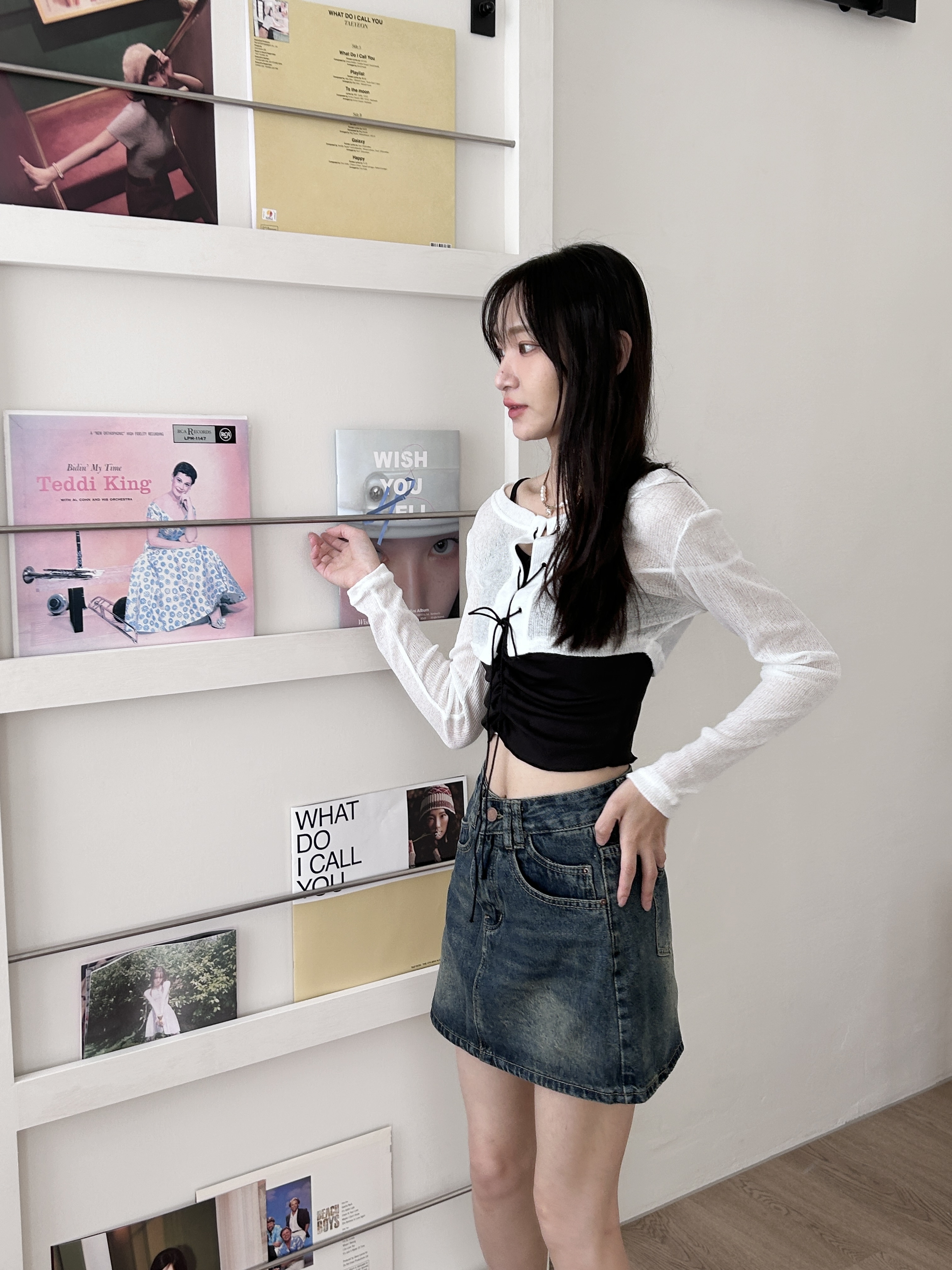 大爆單！復古刷色牛仔短裙