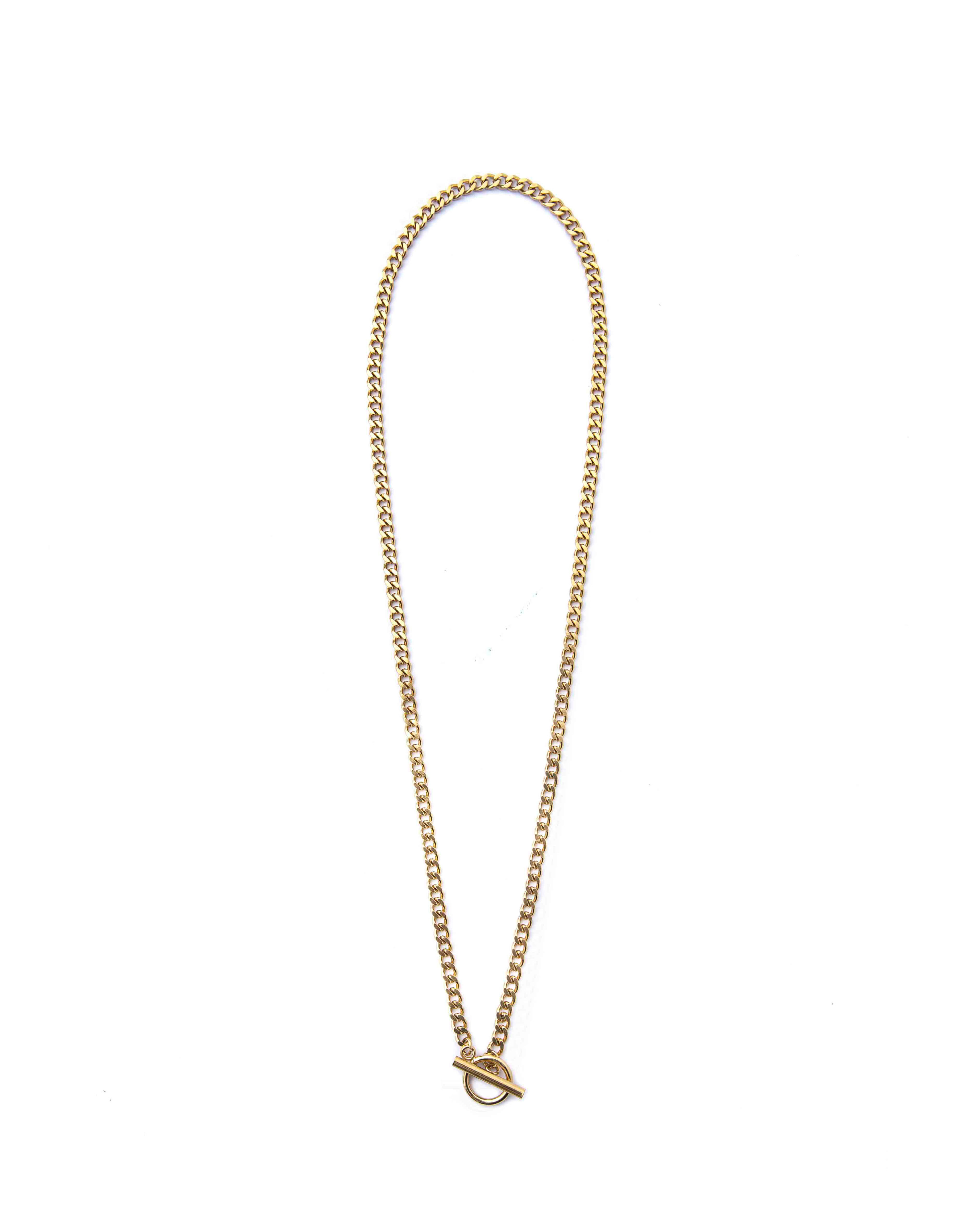 RECOVERY 3MM細扁項鍊 (金色)