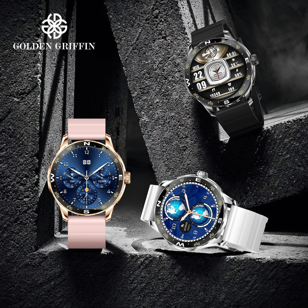 【Golden Griffin 金獅鷲】Y88 智能手錶 圓形 多功能 運動 健康 音樂控制 自定義錶盤 鋁合金錶殼 快拆錶帶